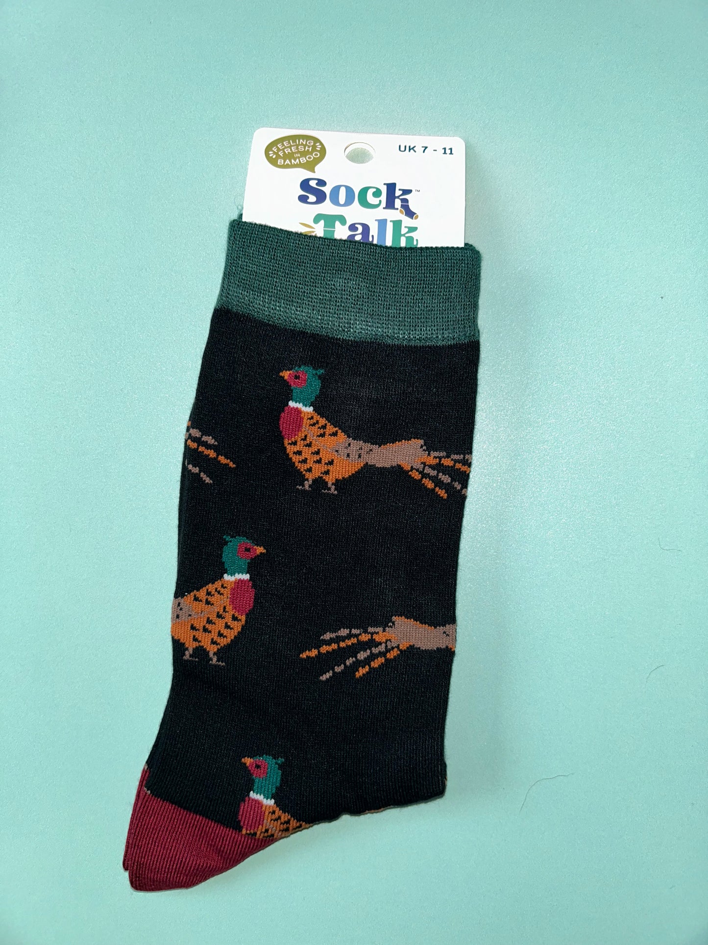 Pheasant bamboo socks black