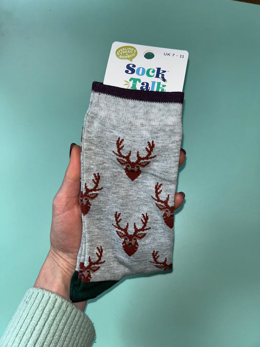 Deer bamboo socks